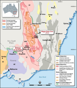 Figure 8: Nexus Critical Minerals Projects Location over Geology