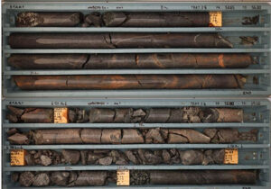 Figure 3. Hornblende bearing diorite (NMBGDD24-001 53.65 – 59.66m)