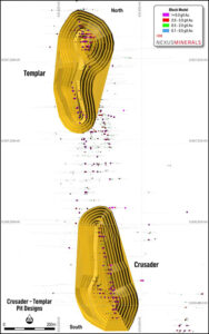 Figure 3: Crusader and Templar Stage 1 Pit Designs – Plan View