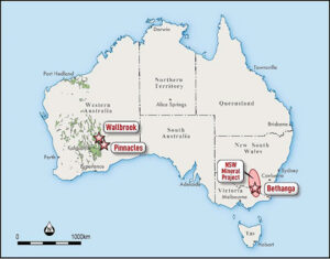 Figure 1: Nexus Minerals Australian Project Locations