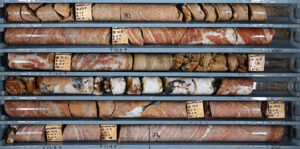 Figure 3: Example of mineralisation intercepted at Crusader (NMWBDD24-030: 69.7 - 74.5 metres)